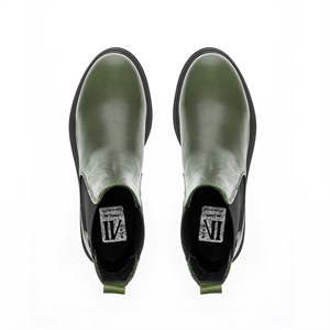 Carl Scarpa Selessia Green Leather Chelsea Boots